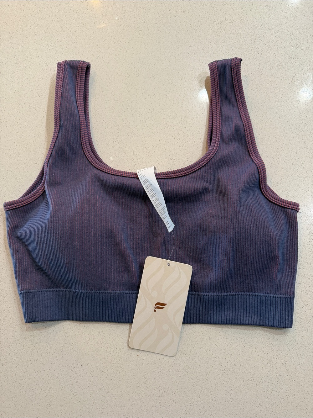 NWT Fabletics Harper Seamless Sports  Bra Scooped Back Moisture Wicking Size XL